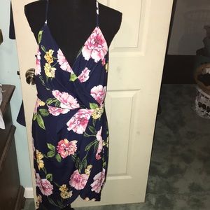 Wrap dress, open back